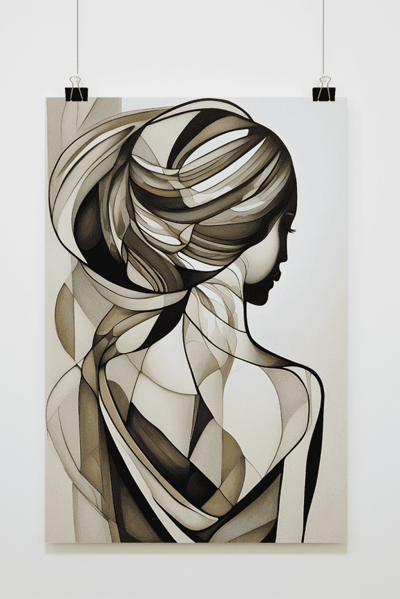 Hoofddoek Abstracte Kunst poster