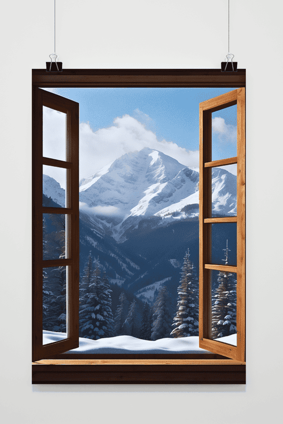 Póster Vista Alpina por la Ventana de 25 Artstreet