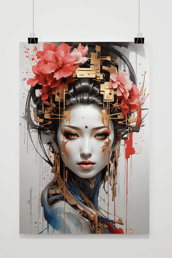 Póster Geisha Dorada de 25 Artstreet