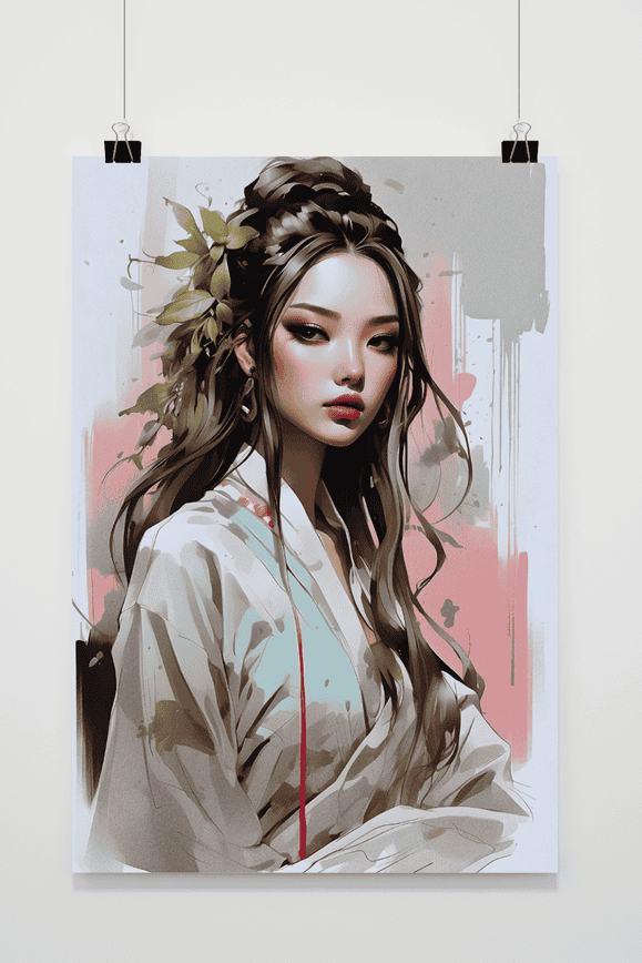Geisha Rosa Poster