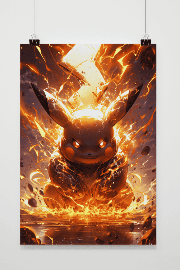 Póster Pikachu Pokemon de 25 Artstreet