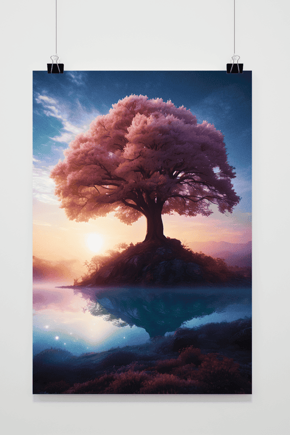 Póster Árbol Rosa de Hoja Caduca de 25 Artstreet