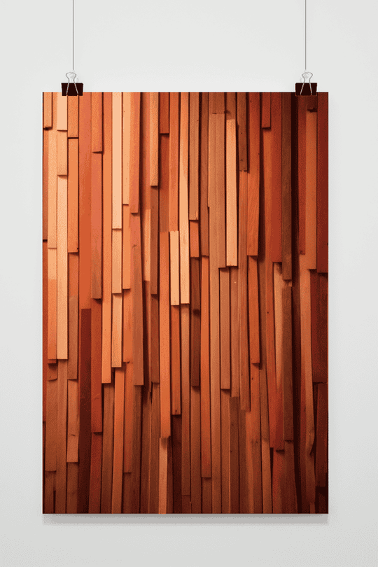 Wooden sticks Art Red