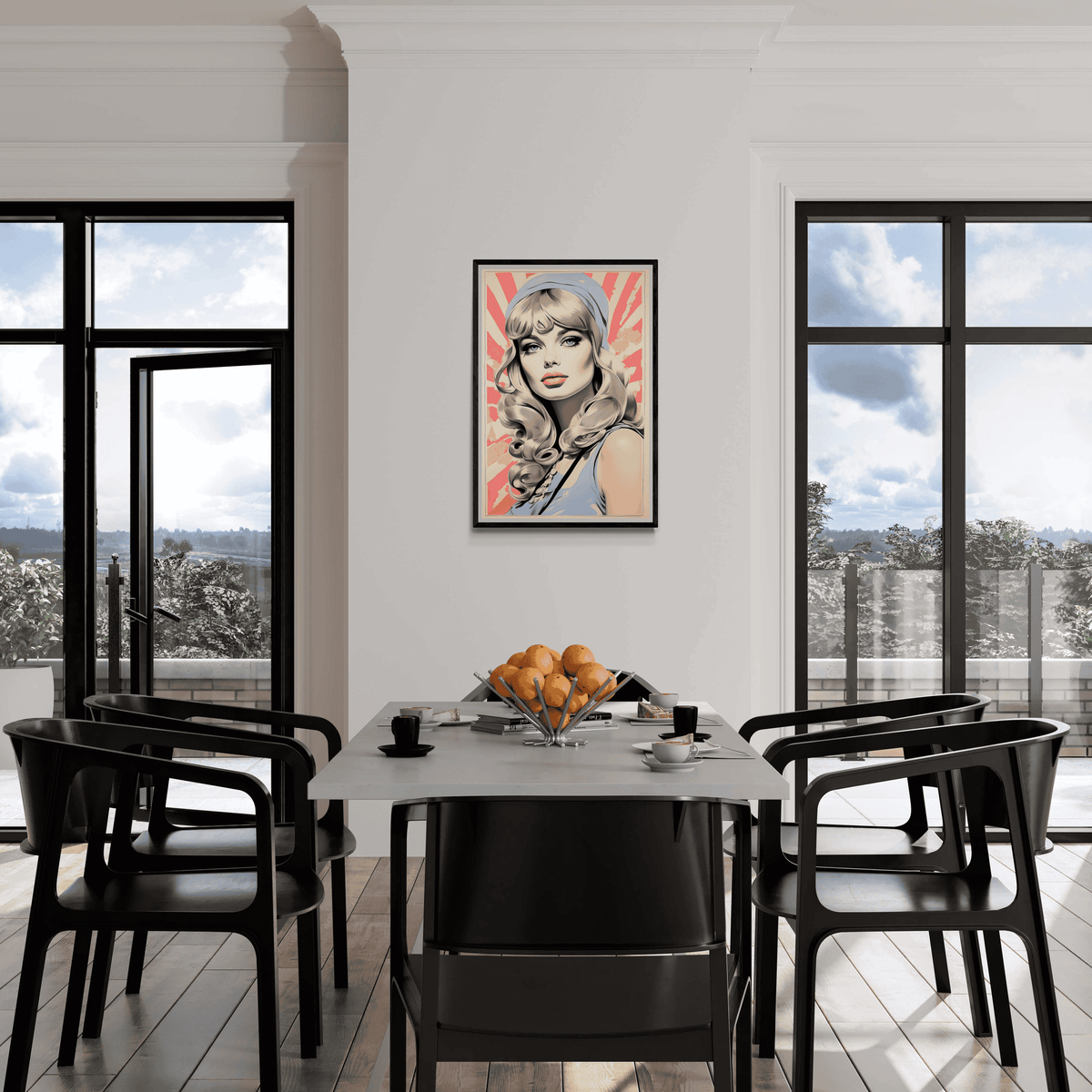 Vintage Pin Up en un interior
