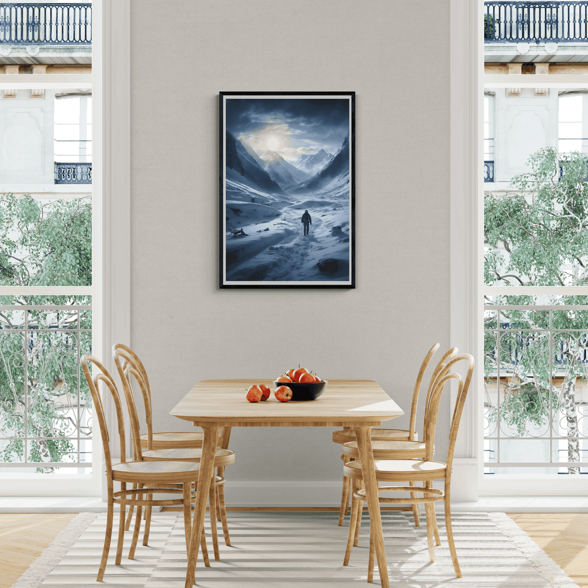 Randonnée sur l'Everest dans un intérieur