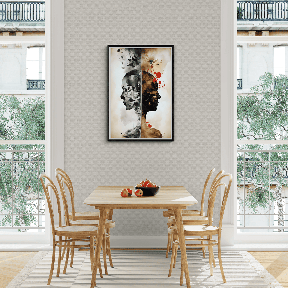 Pensées Fracturées dans un intérieur