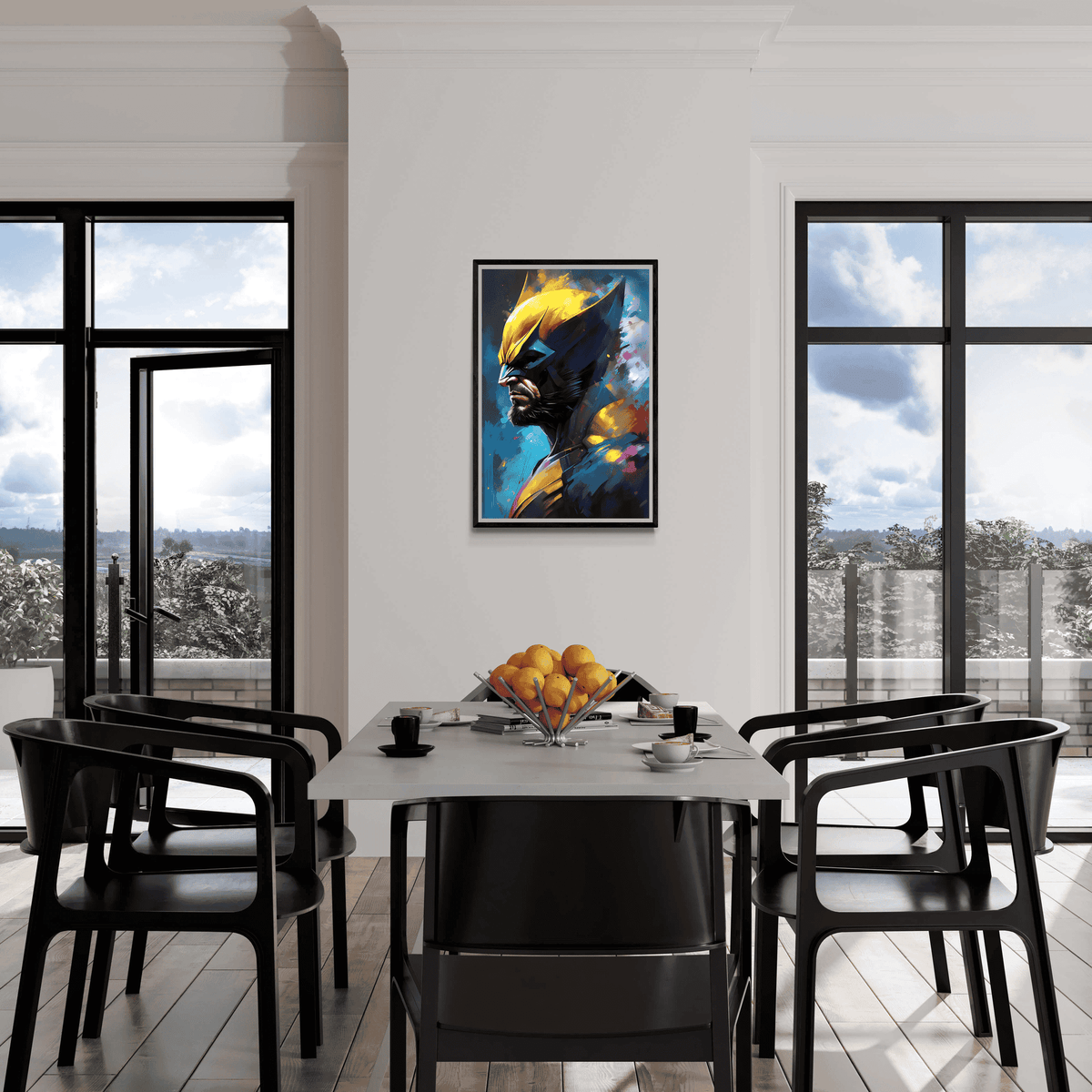 Wolverine Abstract en un interior