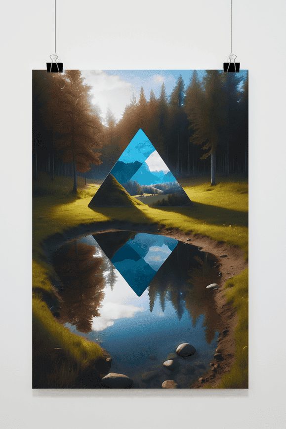 Póster Triángulo Naturaleza Chakra de 25 Artstreet