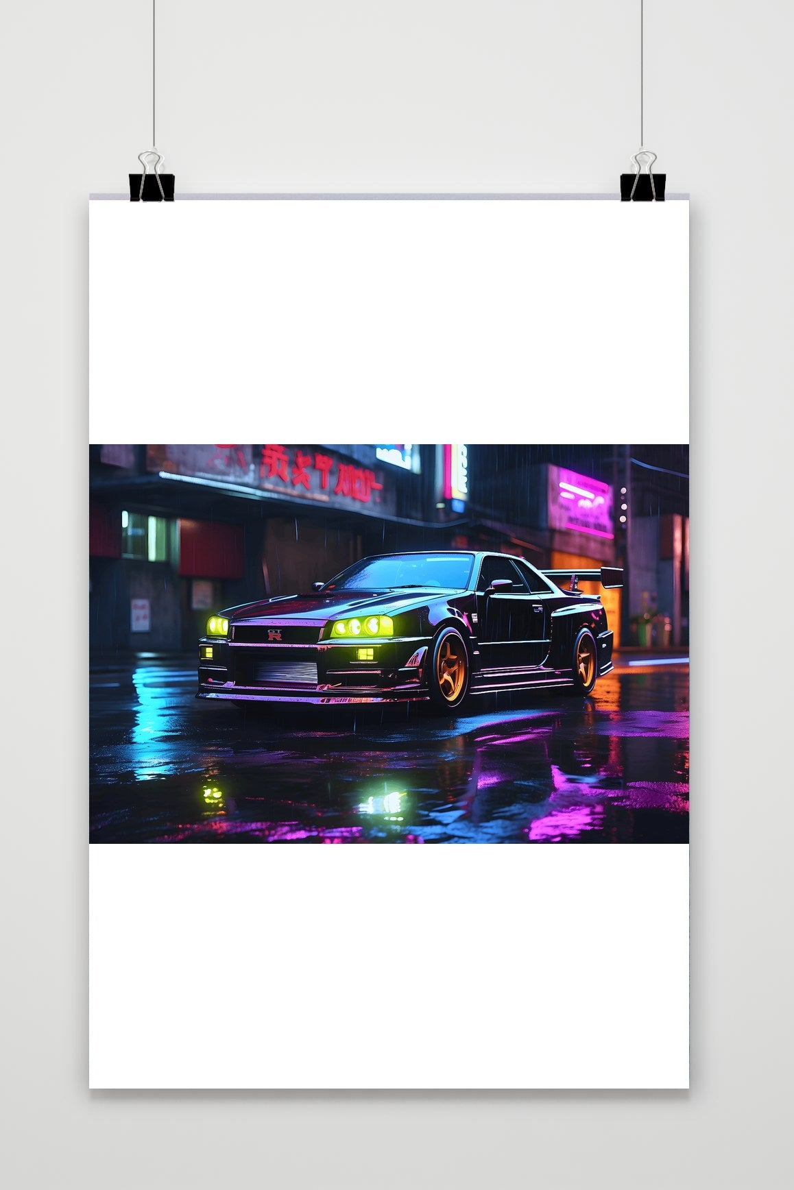 Póster GTR Deportivo Neón de 25 Artstreet