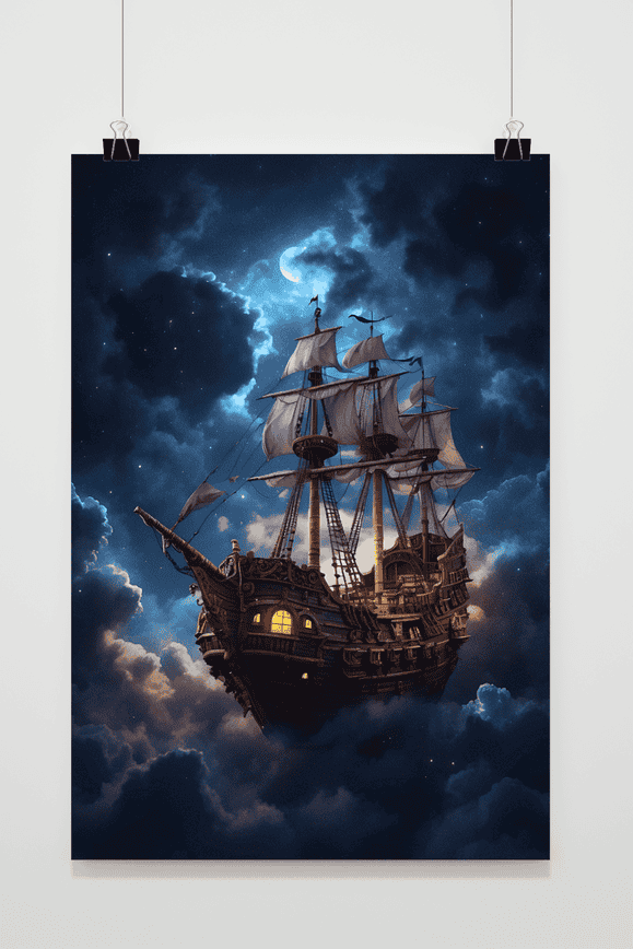 Affiche Vaisseau dans les Nuages