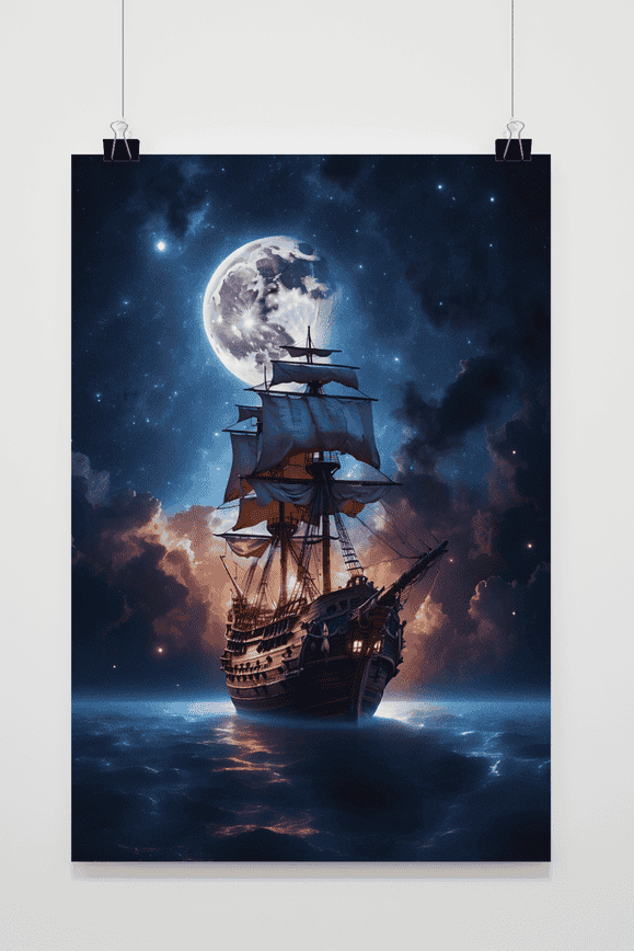 Affiche Vaisseau en Mer