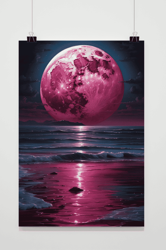 Póster Luna de Sangre Abstracta de 25 Artstreet