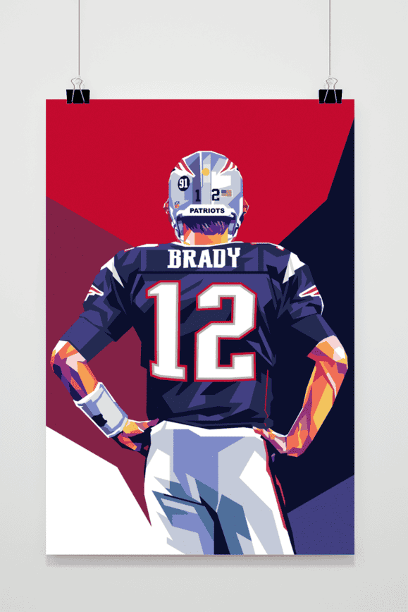 Póster Tom Brady de 25 Artstreet