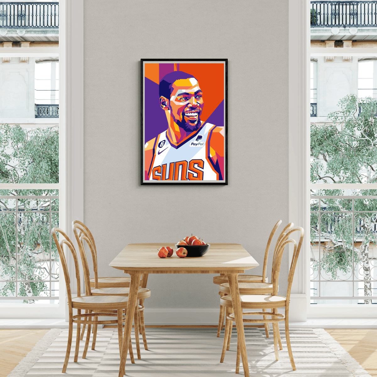 Kevin Durant en un interior