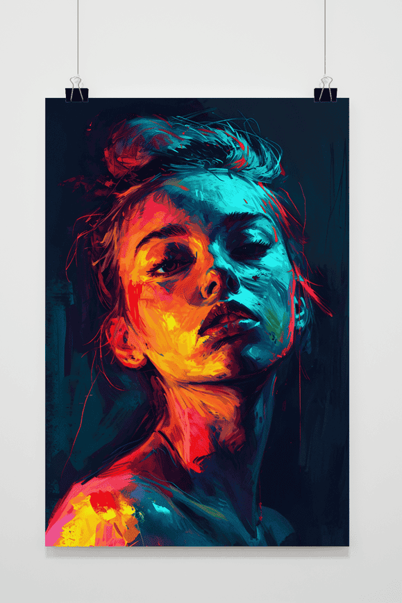Póster Mujer a la Luz de las Velas de 25 Artstreet