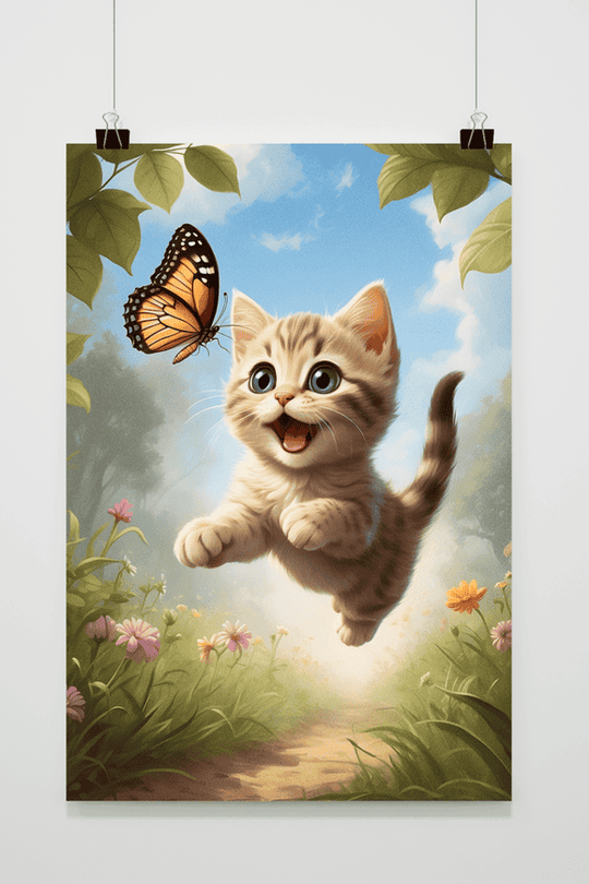 Kitten and Butterfly