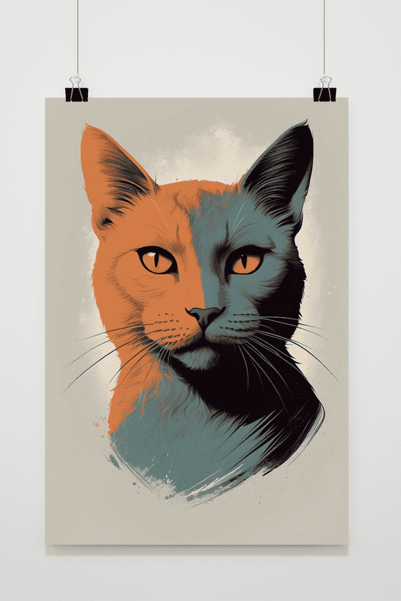 Kat Aquarel poster