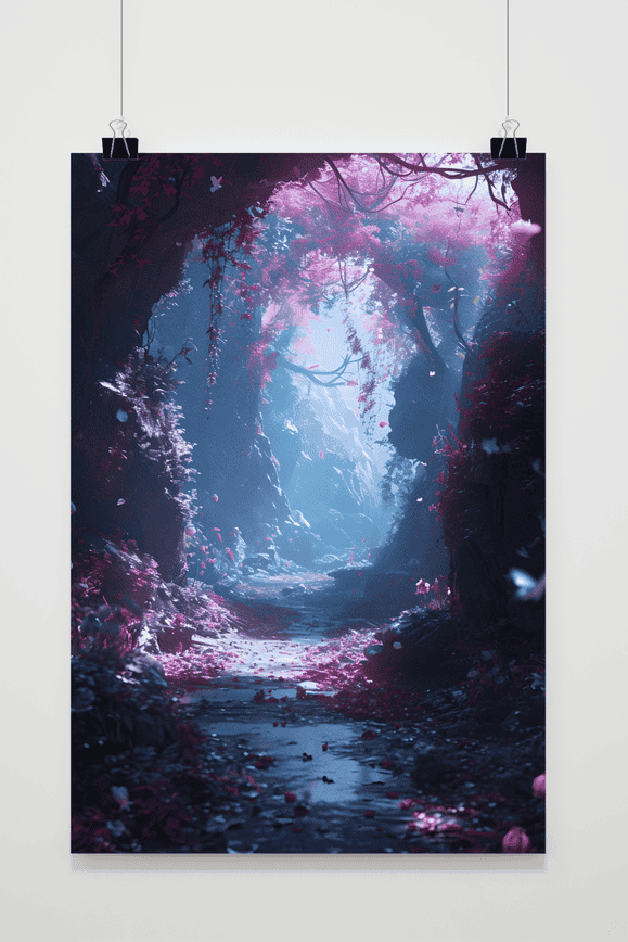 Affiche Lumière Rose des Bois de 25 Artstreet