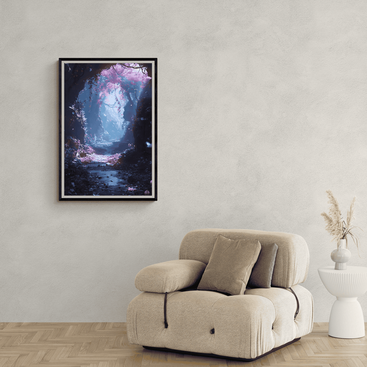 Lumière Rose des Bois dans un intérieur