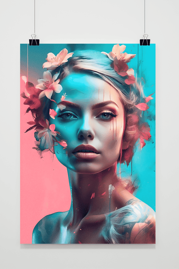 Frau Blumen Poster