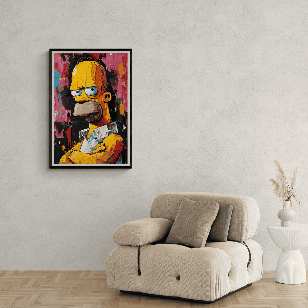 Homer Simpson en un interior