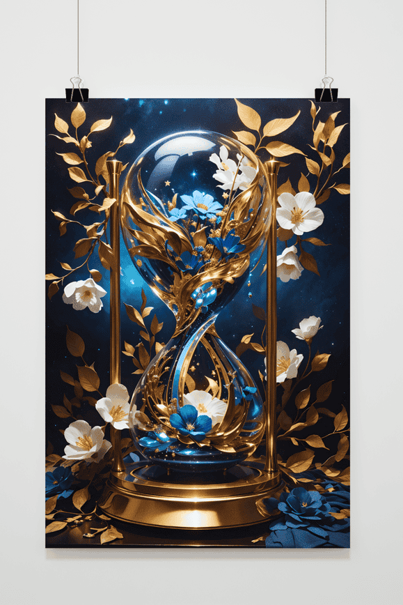 Zandloper Abstract poster
