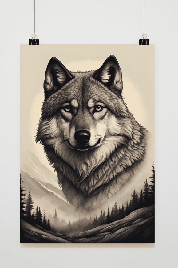 Póster Lobo en el Bosque de 25 Artstreet