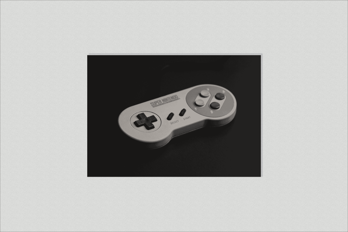 Super Nintendo en un interior
