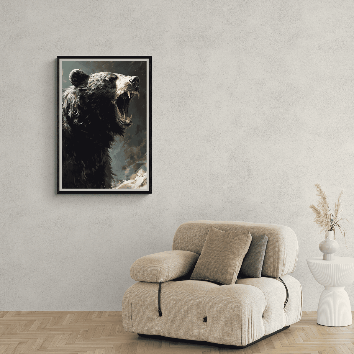 Oso Negro en un interior