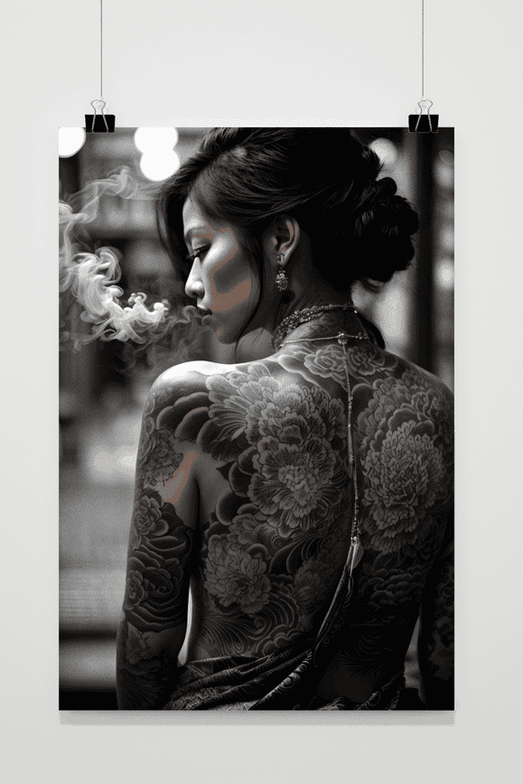 Póster Tatuaje Oriental Humo