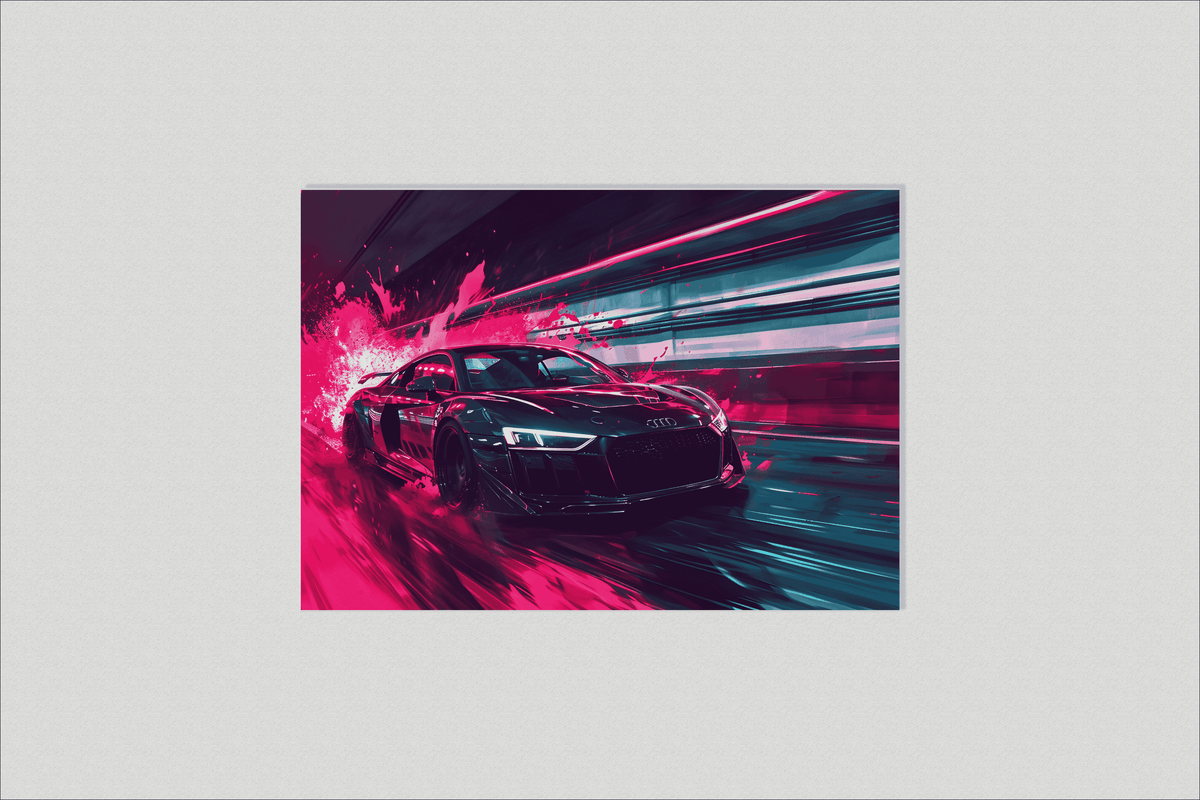 Audi RS Magenta en un interior
