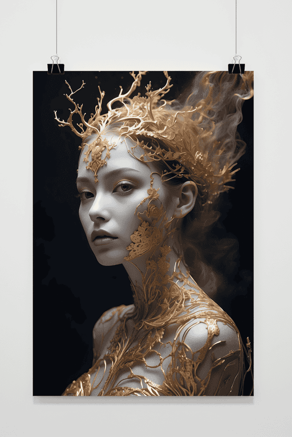 Póster Mujer Corona Blanca de 25 Artstreet