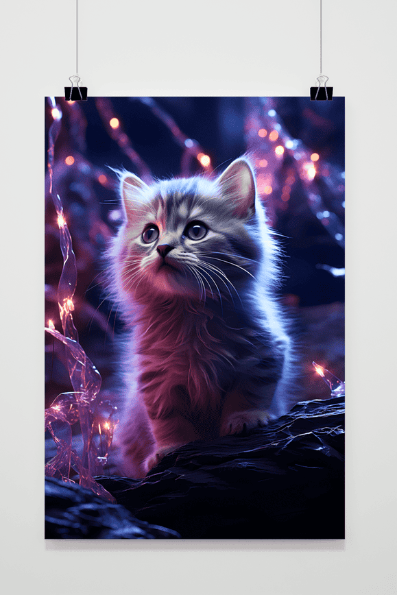 Kätzchenlichter Poster