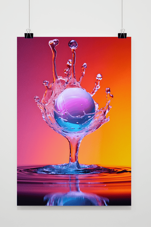 Póster Water Impact de 25 Artstreet