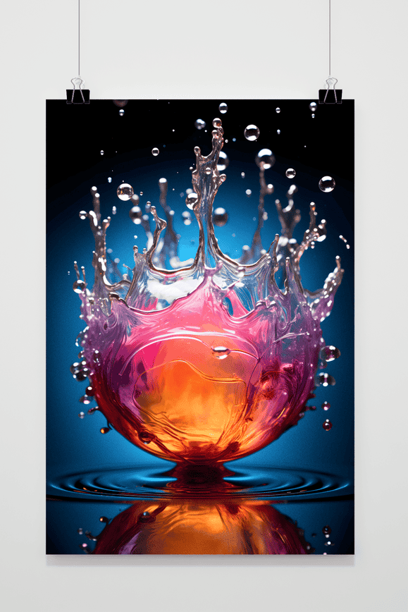 Póster Water Impact de 25 Artstreet