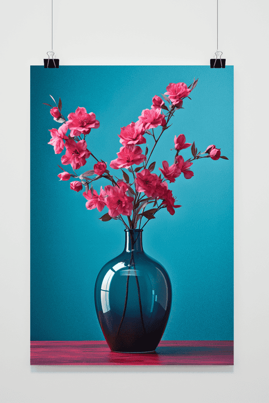 Cyan Magenta Vase