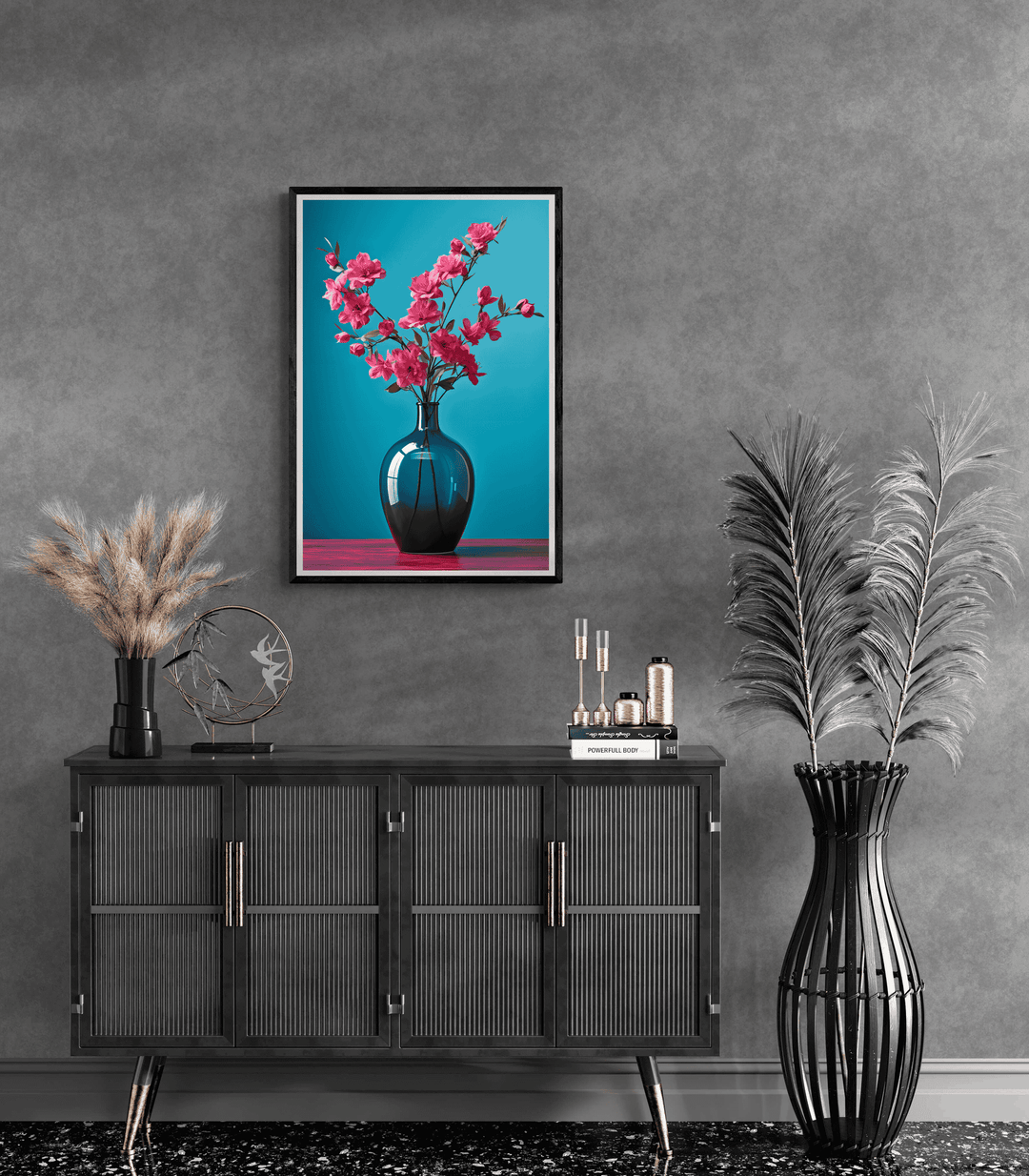 Cyan Magenta Vase