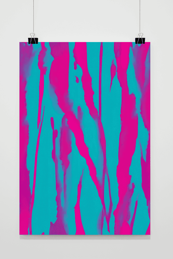 Póster Cyan Magenta Abstracto de 25 Artstreet