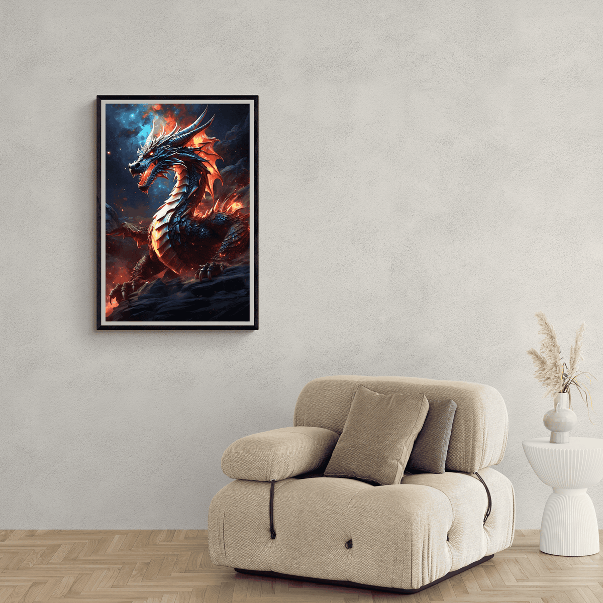 Dragon Abstrait dans un intérieur