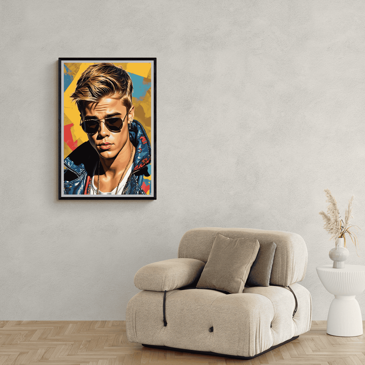 Justin Bieber Lunettes dans un intérieur