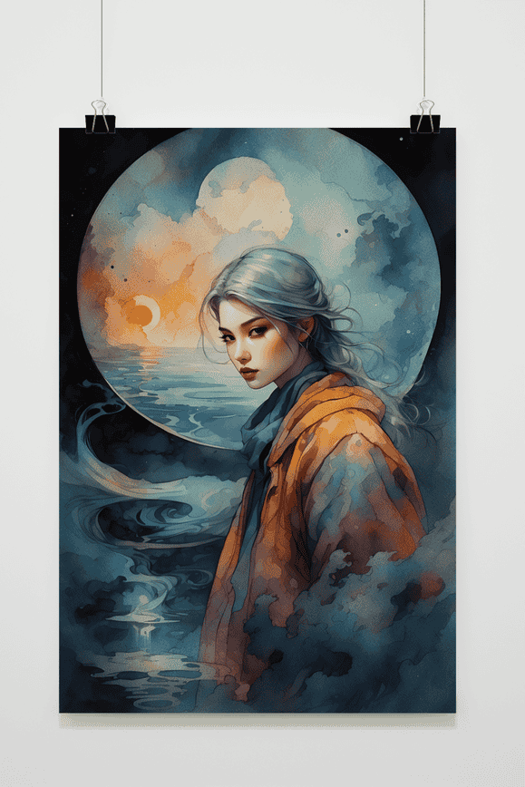 Póster Anime Luna Llena