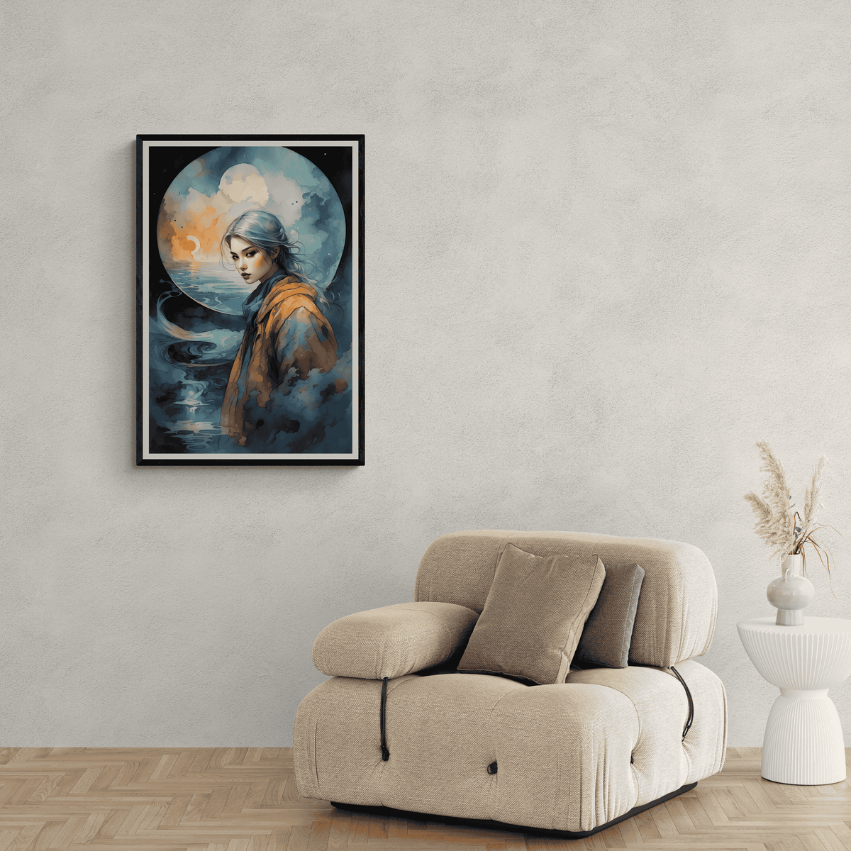 Anime Luna Llena en un interior