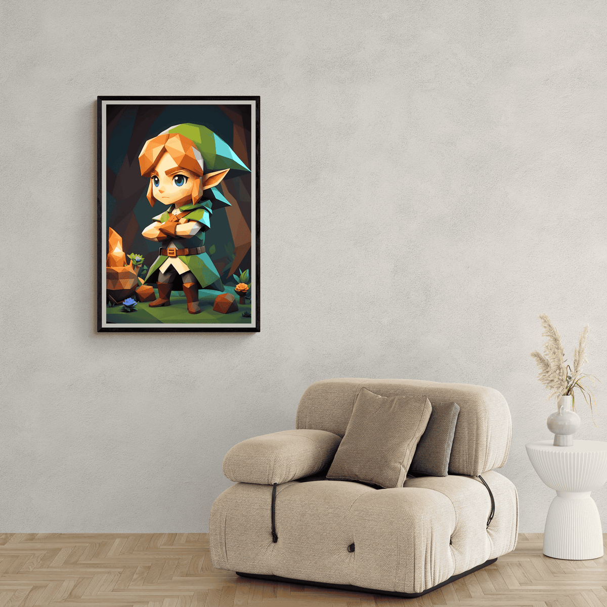 Link de Zelda dans un intérieur