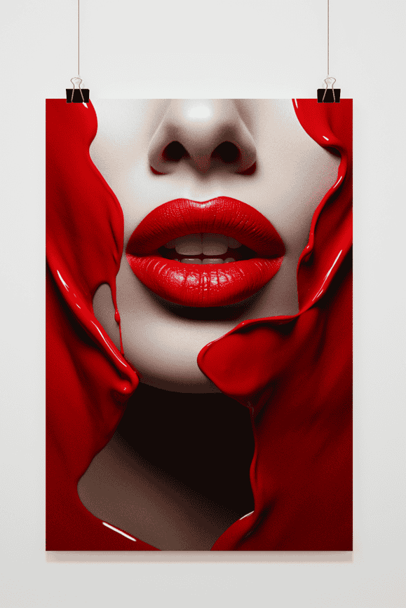 Affiche Lèvres Rouges de 25 Artstreet
