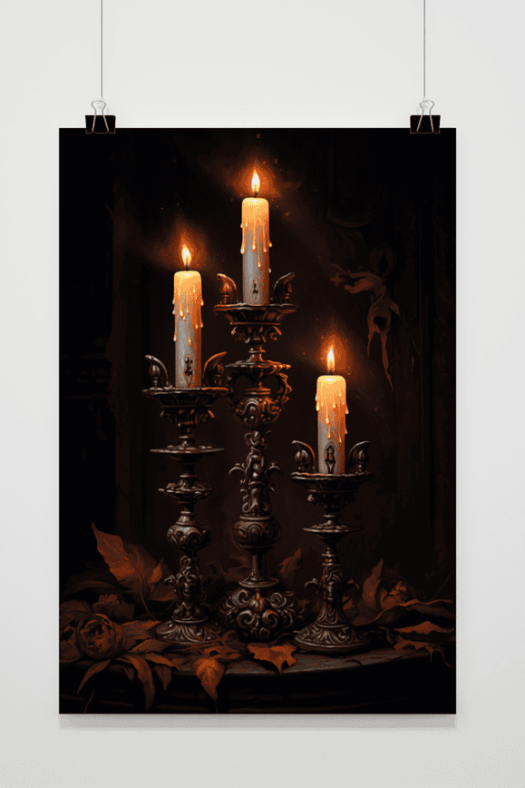 Kaarsenhouder poster