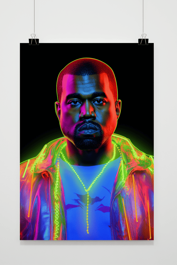 Kanye West Neon Poster