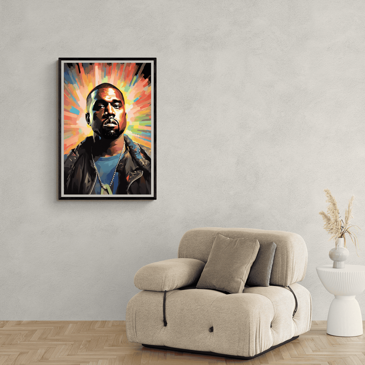 Kanye West en un interior