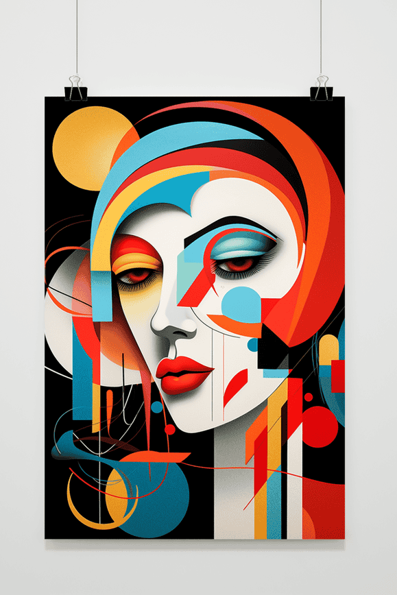 Abstract Vrouw poster