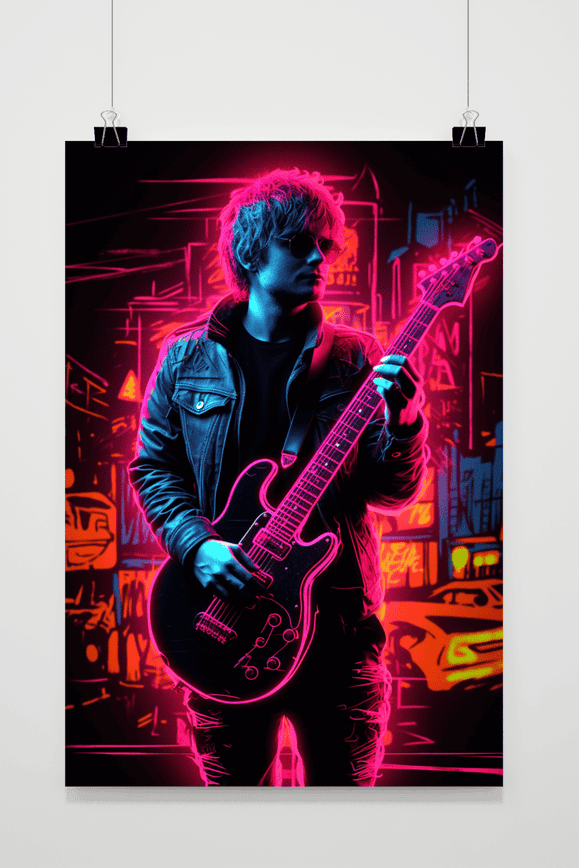Póster Ed Sheeran Neón de 25 Artstreet