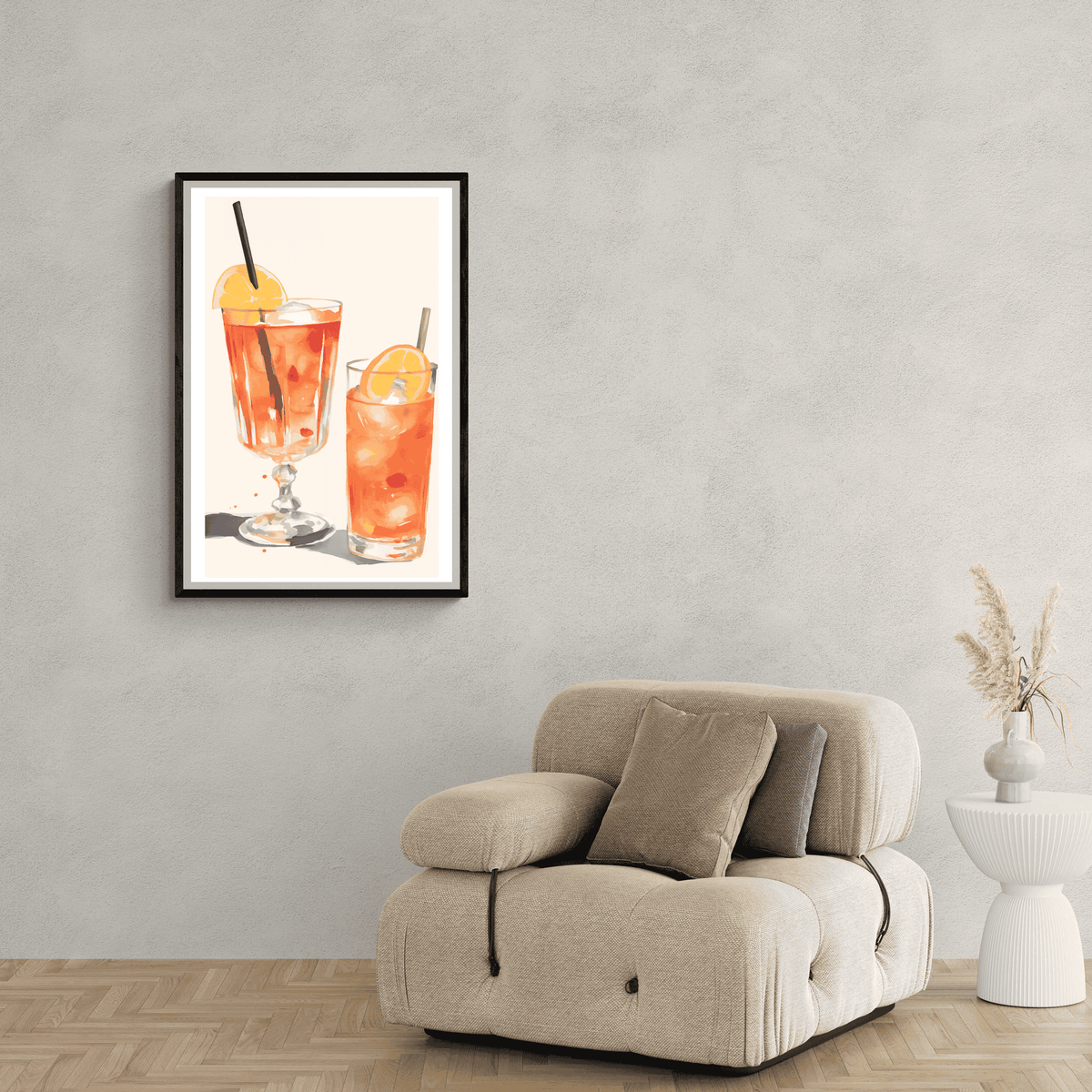Aperol Spritz Cóctel en un interior